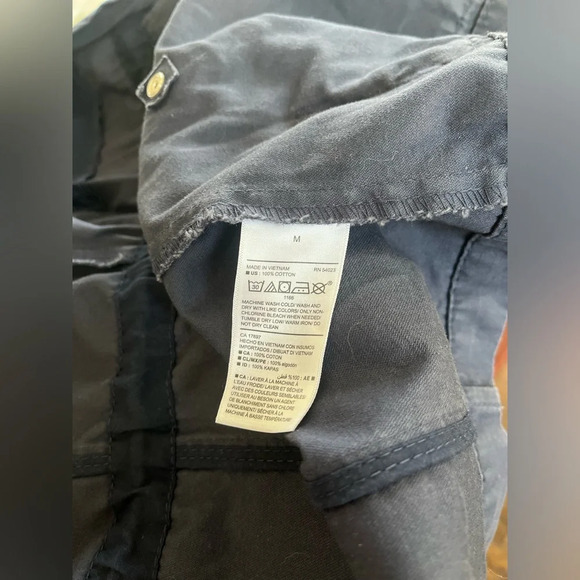 Old Navy Blue Zippered Cargo Utility Jacket Size Medium 100% Cotton High Collar - Picture 7 of 11